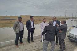 بازدید بخشدار ریگ از روستای جزیره شمالی